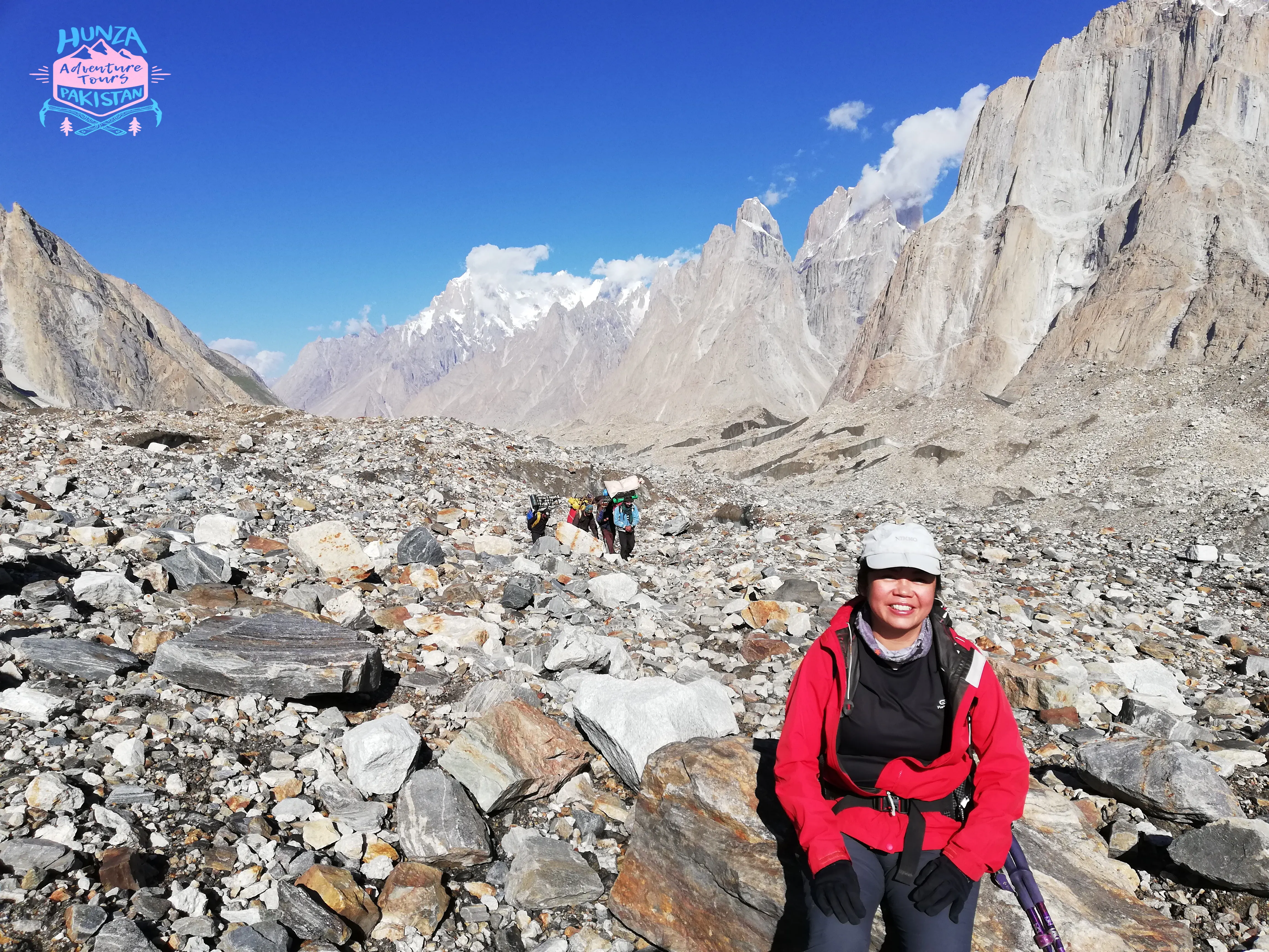on way k2 trek mighty rock peaks