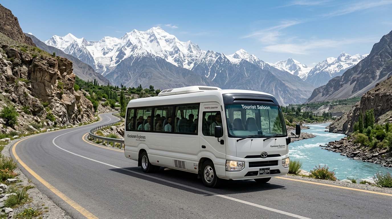 Toyota Coaster Saloon Bus Pakistan