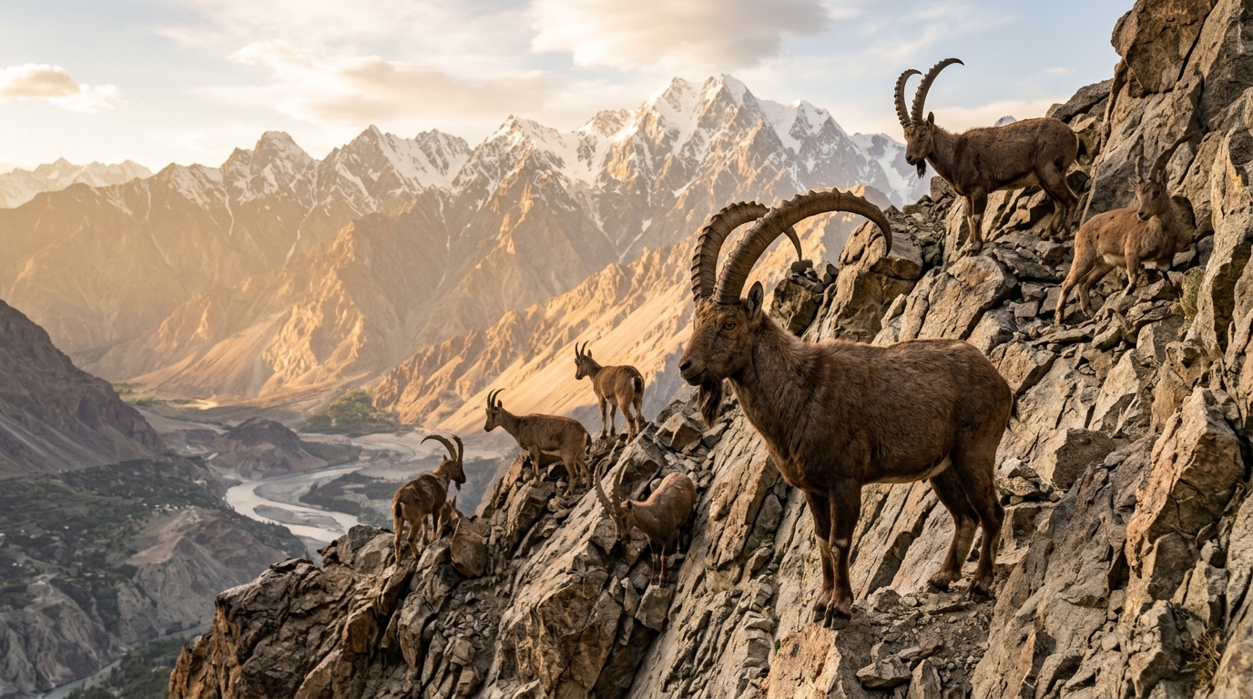 wildlife himalayan ibex pakistan